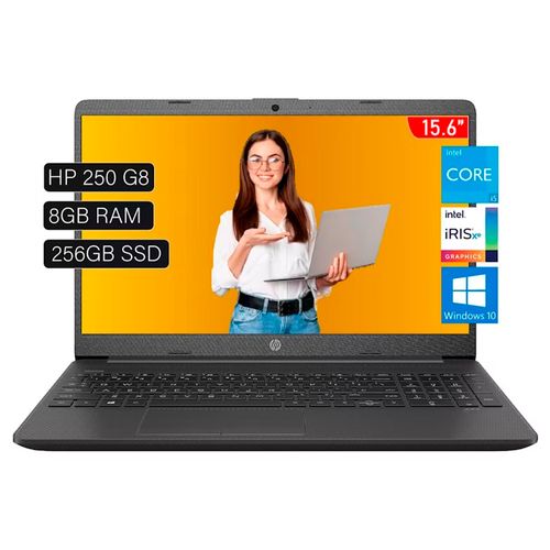 LAPTOP HP 250 G8 INTEL CORE I5-1135G7 GEN 8GB RAM+ 16GB OPTANE 256GB SSD 15.6' FULL HD WINDOWS 11