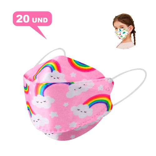 Mascarilla Fish Shape x20 unidades Diseño Aleatorio para Niñas