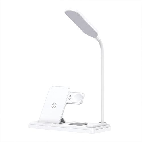 Cargador Inalámbrico 4en1 con lámpara 15W Blanco