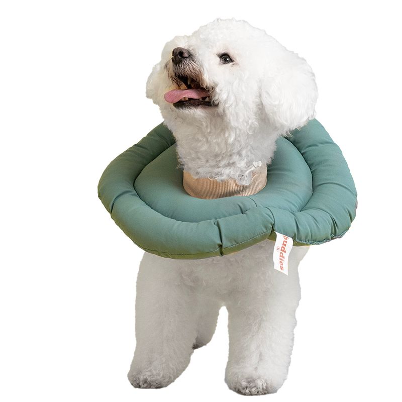 Buddies-Donut-Anti-lamidos-Collar-Isabelino-Verde-M