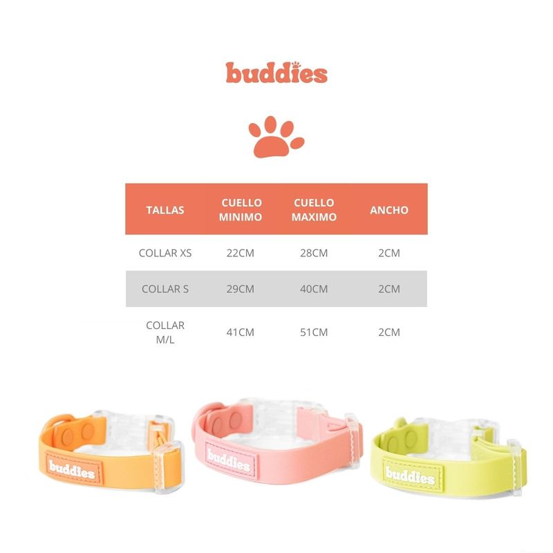 Collar-Para-Perros-Ajustable-Naranja-Talla-S-Repele-agua-y-suciedad
