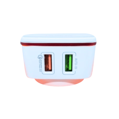Adaptador Enchufe De Viaje Multipuerto - K 26  USB x2 Entradas  30 W Krono