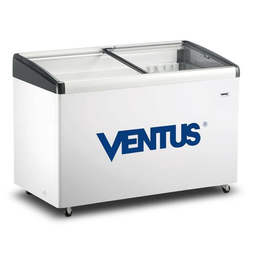 Congeladora Tapa De Vidrio plano inclinado Blanco de 400Lt - VENTUS CTV-400I - copy