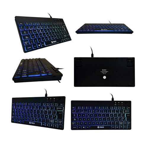 Teclado inalámbrica Teros TE-4066G Multimedia Iluminación RGB backlit