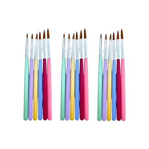 Mystyle Set Pinceles Liner Pastel - 3 Unid
