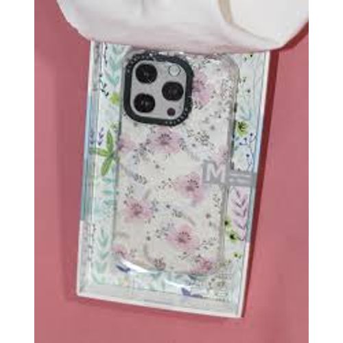 Case Mikalen para Iphone 15 Pro Max Flores Rosado