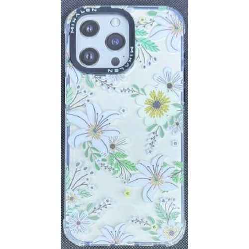 Case Mikalen para Iphone 15 Pro Flores Verde