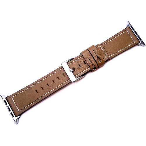 Correa de Cuero LUXURY para Applewatch 42-44-45-49mm Marron oscuro