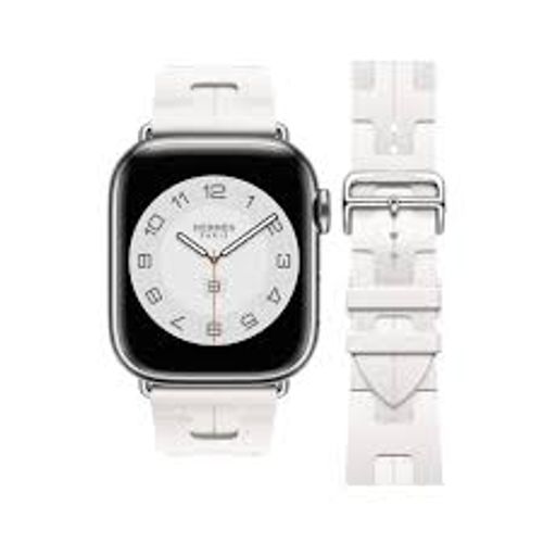 Correa de Silicona con Hebilla Acero Para Applewatch 42-44-45-49mm Blanco