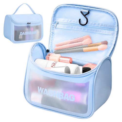 Organizador Neceser de Maquillaje y Cosméticos Colgante Transparente 499 Celeste