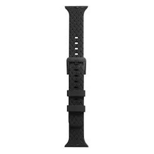 CORREA DE SILICONA LABRADA PARA WATCH 42-44-45-49 MM NEGRO
