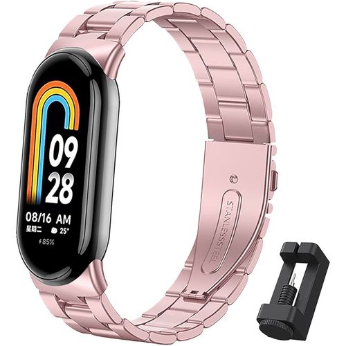 Correa eslabones para Mi Band 7 Rosado
