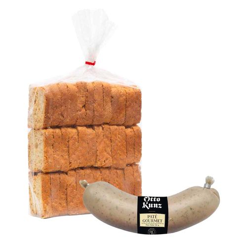 Pack Mini Tostadas Integrales LA FLORENCIA Bolsa 36un + Paté Gourmet OTTO KUNZ Paquete 150g