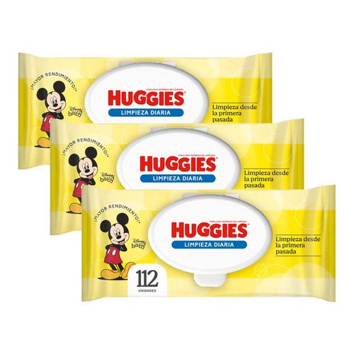 Pack Toallitas Húmedas HUGGIES Triple Pro Paquete 112un x 3un