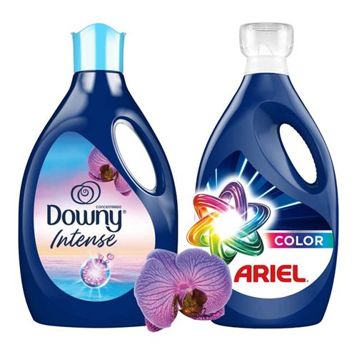 Pack Detergente Líquido ARIEL Color Botella 2800ml + Suavizante DOWNY Amanecer Botella 2600ml