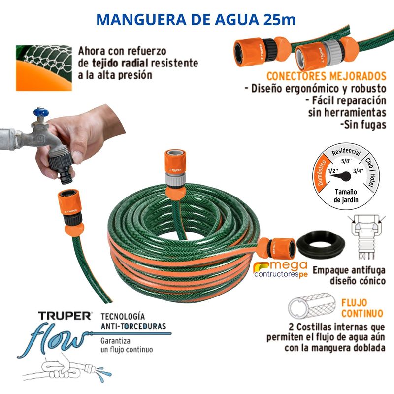Combo--manguera-de-riego-1-2-X25m---pistola de-riego-Truper-ERGO