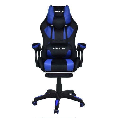 Silla Gamer Extingtion Sapp Gamuza-Cuerina Color Azul