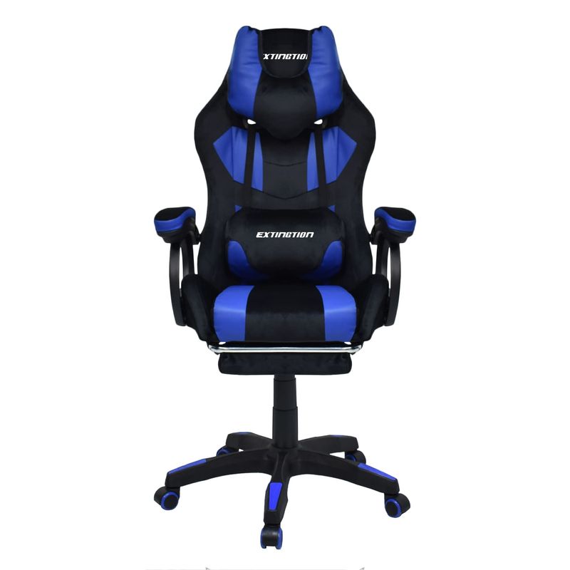 Silla-Gamer-Extingtion-Sapp-Gamuza-Cuerina Color-Azul