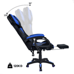 Silla-Gamer-Extingtion-Sapp-Gamuza-Cuerina Color-Azul