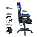 Silla-Gamer-Extingtion-Sapp-Gamuza-Cuerina Color-Azul
