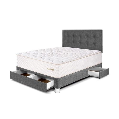 Dormitorio Royal Elizabeth Con Cajones 2 plazas Gris Paraiso