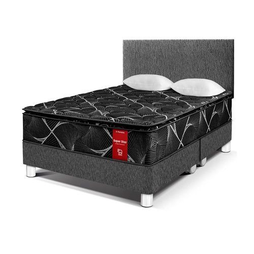 Dormitorio Super Star Negro King Charcoal Paraiso