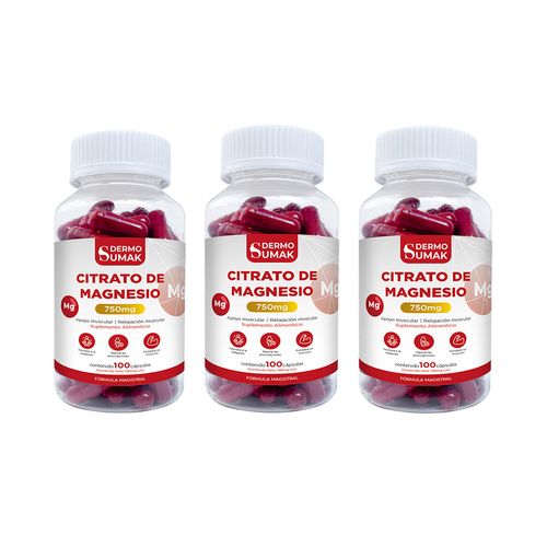 Citrato de Magnesio 100 Capsulas Dermo Sumak 3 und