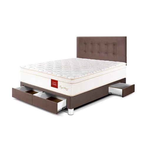 Dormitorio Royal Prince Con Cajones 2 plazas Chocolate Paraiso