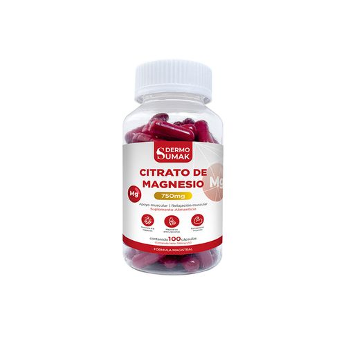 Citrato de Magnesio 100 Capsulas Dermo Sumak