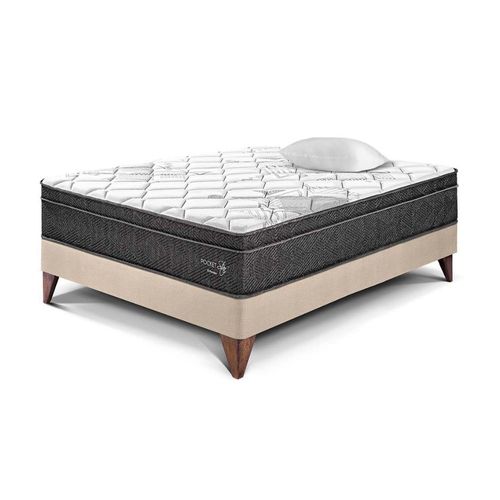 Cama Europea Pocket Star 1.5 plazas Champagne Paraiso