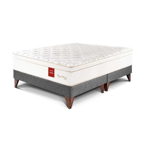 Cama Europea Royal Prince King Gris Paraiso