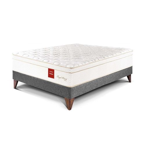 Cama Europea Royal Prince 1.5 plazas Gris Paraiso