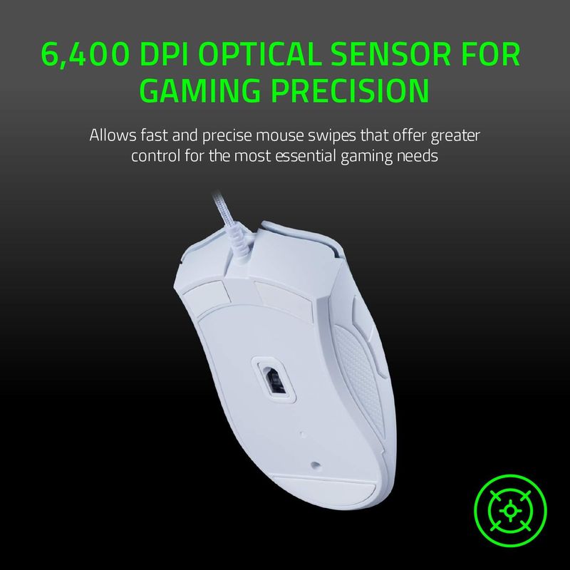MOUSE-RAZER-DEATHADDER-ESSENTIAL-6400-DPI-BLANCO