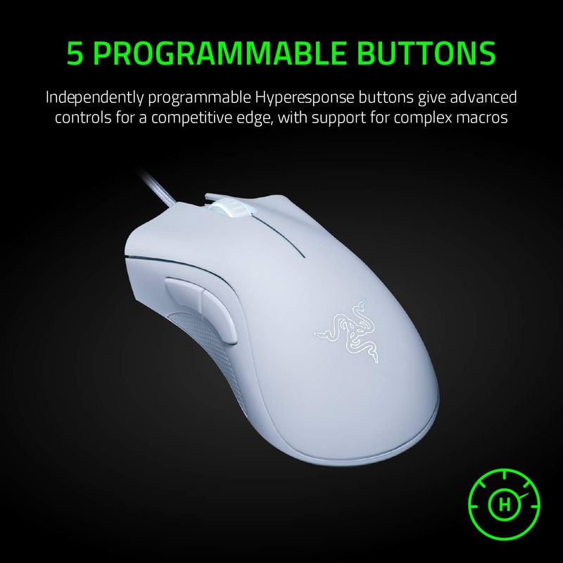 MOUSE-RAZER-DEATHADDER-ESSENTIAL-6400-DPI-BLANCO