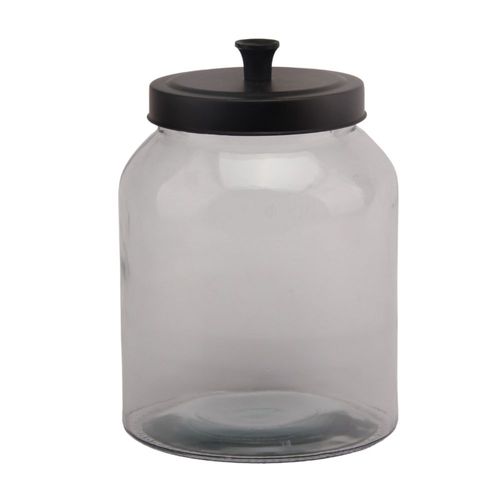 Canister de vidrio con tapa negra 3 litros Orange