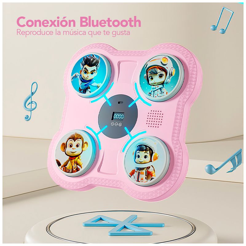 Maquina-de-Boxeo-Musical-para-Niños-con-Bluetooth-Y-Guantes-de-Regalo-Rosado-RZ1