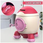 Alcancia-Cohete-con-Stickers-2D-3D-Kawaii-para-Niños-Y51-Rojo