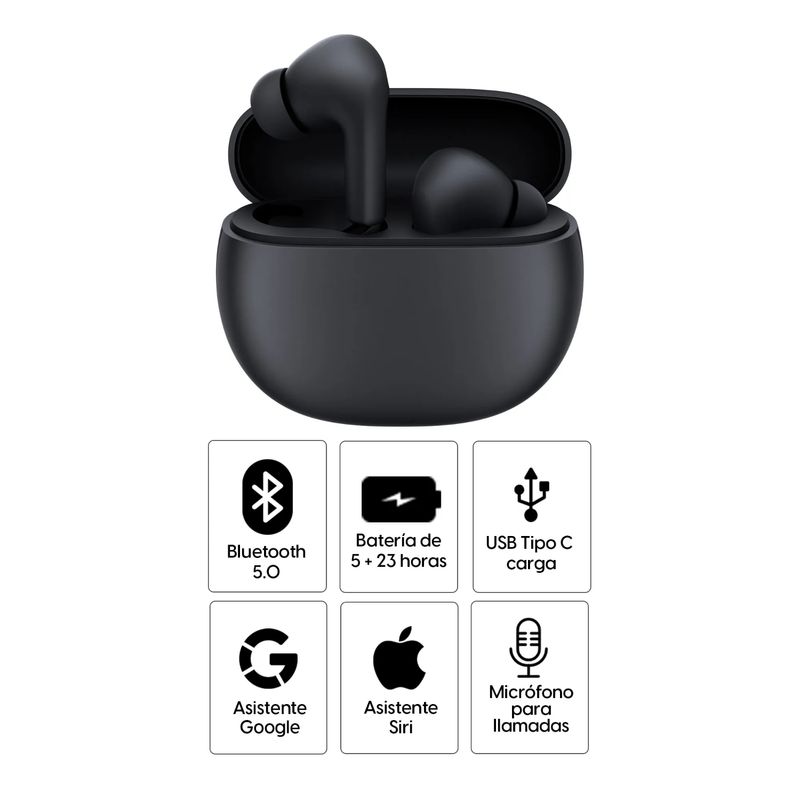 Audifonos-Xiaomi-Redmi-Buds-4-Active-bluetooth---Negro