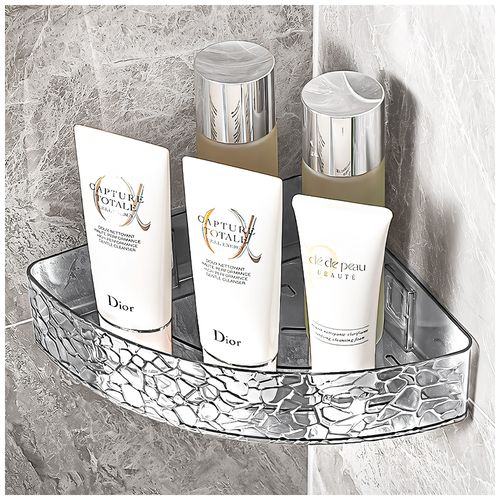 Organizador Esquinero de Baño con Pegatina Blanco F84