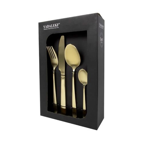 Set Cubiertos x16 Pzas Dorado Cutlery - Ichimatsu