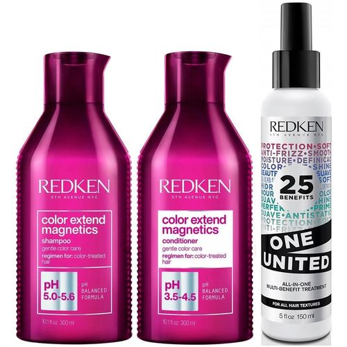 Shampoo 300ml + Conditioner + One United Redken Color Extend Magnetics