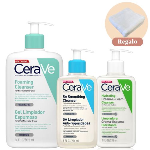 Pack Cerave Limpieza Profunda Pieles Mixtas a Grasas + Antirrugosidades