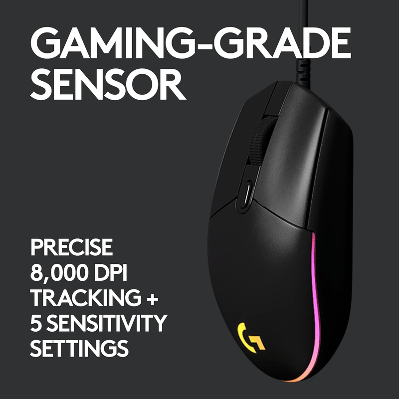 Mouse-Gamer-Logitech-G203-RGB-Lightsync-6-Botones---Negro