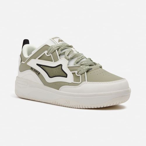 Zapatillas New Athletic Skateboarding Kuel94 Crema Con Verde Menta Hombre
