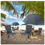 Silla-de-playa-camping-plegable-Paraguas-sombrilla-130cm