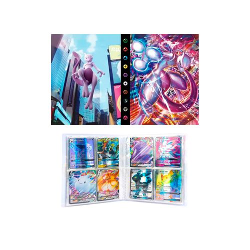 Pokemon Folder 4 Bolsillos 240 Cartas Mewtwo Go