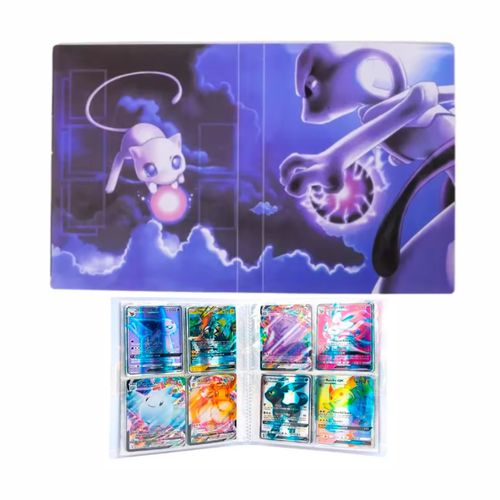 Pokemon Folder 4 Bolsillos 240 Cartas Mew VS Mewtwo
