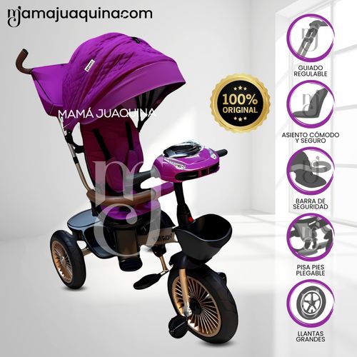 Triciclo Guiador «LEVONN VORTEX» con Bluetooth Morado