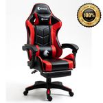 Silla-Gamer-Ergonomica-Dreizt-Shine-Series-Rojo-con-Posapies-Reclinable