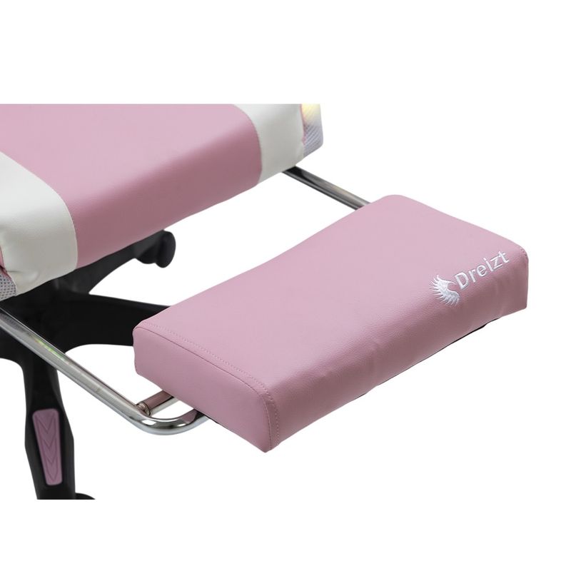 Silla-Gamer-Ergonomica-Dreizt-Shine-RGB-Series-Rosado-Luces-con-Posapies-Reclinable